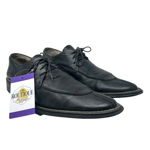 ZARA Mens US 10 Euro 43 Black Leather Dress Shoes Cap Toe Made in Spain Formal main image 10